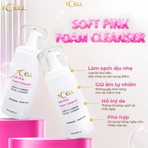 TCELL SOFT PINK FOAM CLEANSER – BỌT MỊN MỀM, SẠCH SÂU, DA CĂNG MƯỚT